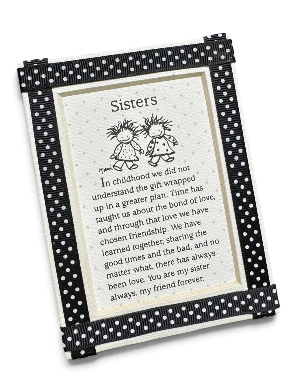 Blue Mountain Arts Sisters Easel Plaque Sister Gift Magnetic Decor